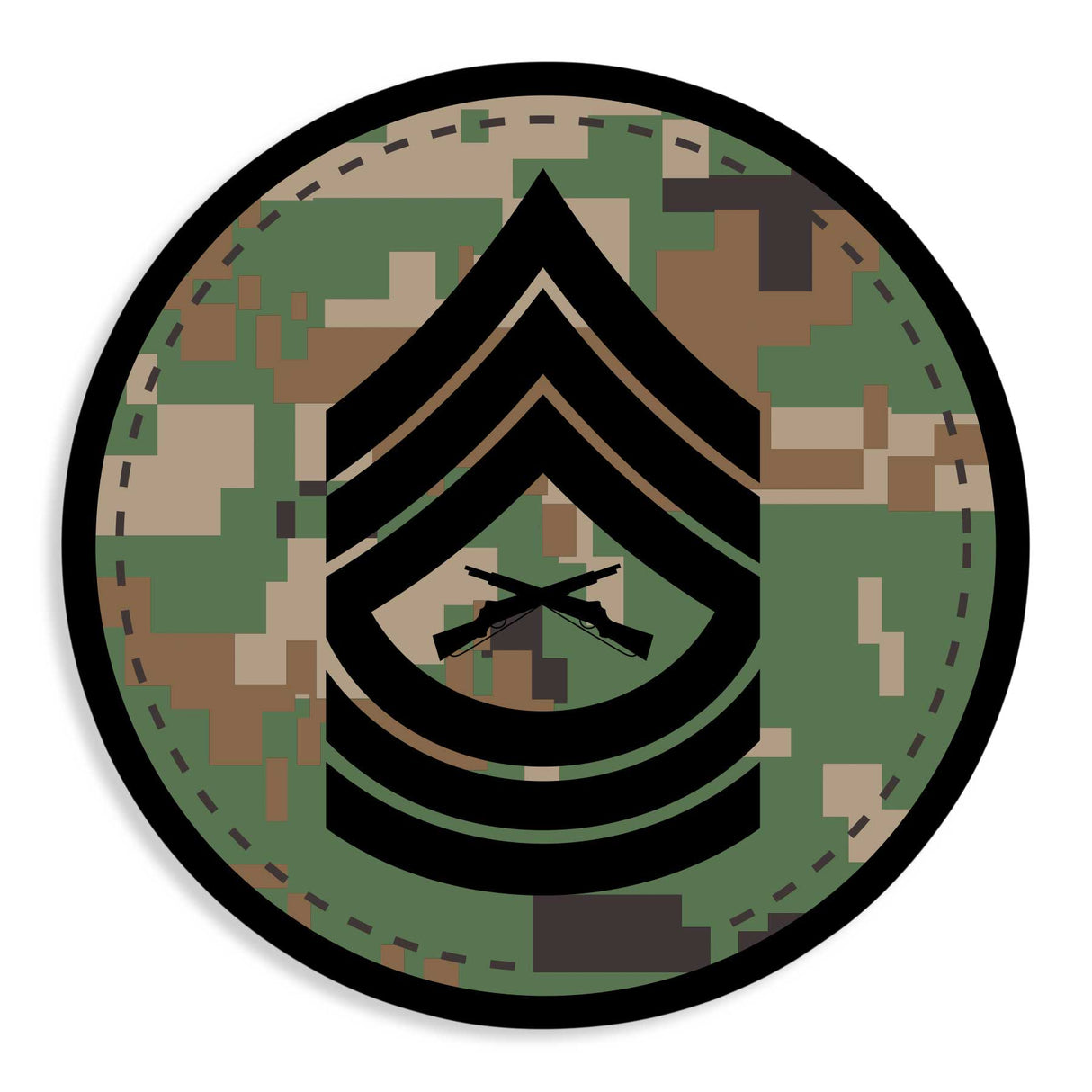Choose Your Rank Decals in Desert or Woodland - SGT GRIT