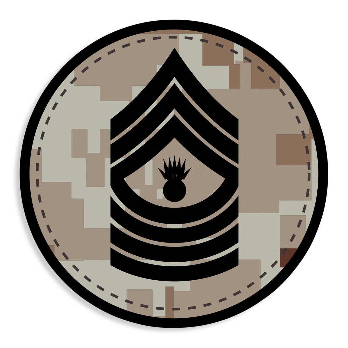 Choose Your Rank Decals in Desert or Woodland - SGT GRIT