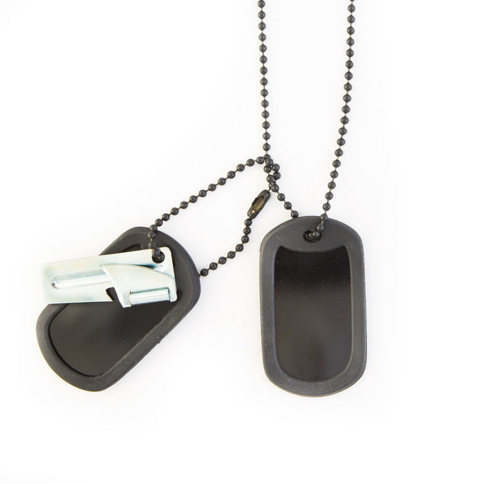 Black Stainless Steel Dog Tags - SGT GRIT