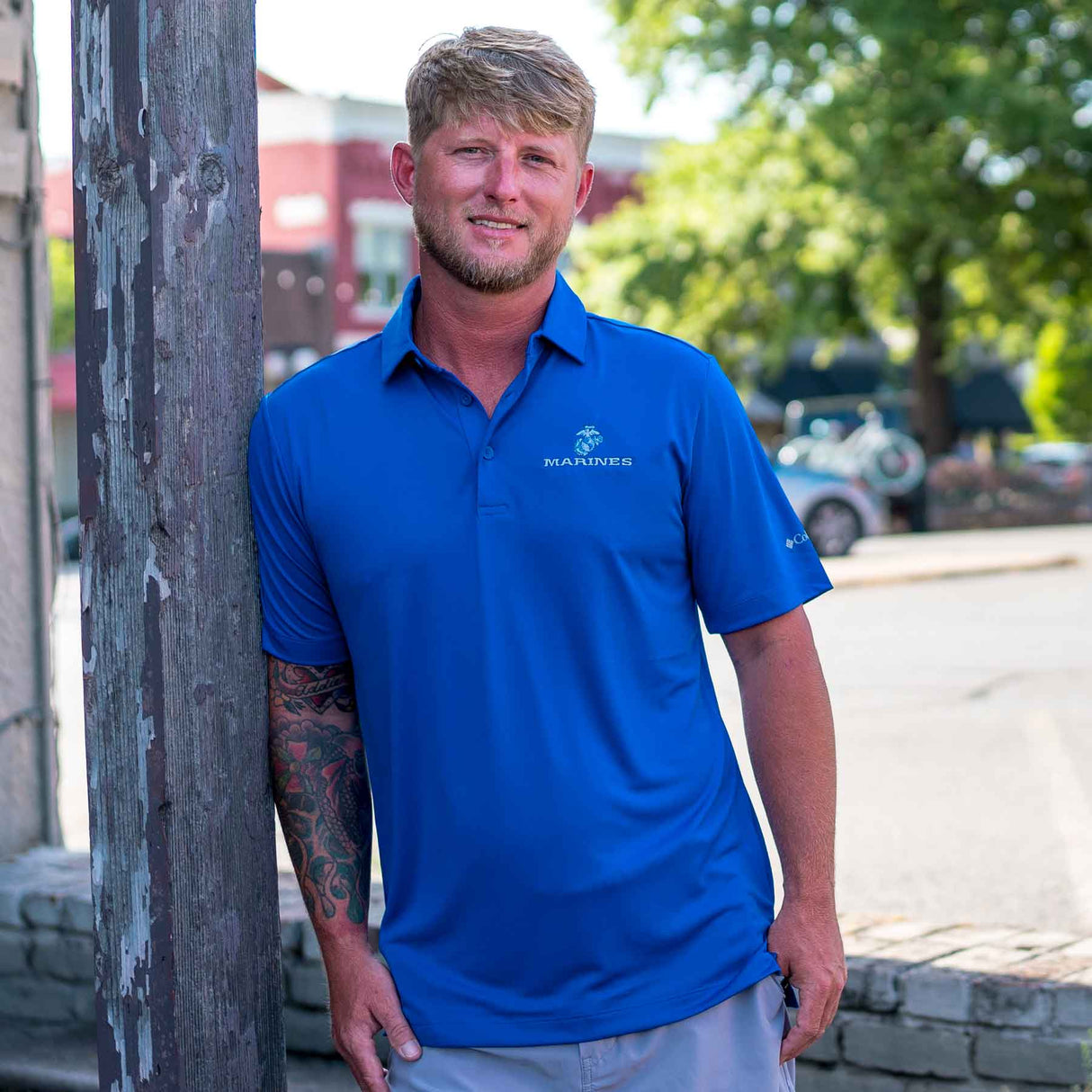 Marine's Classic Columbia Golf Shirt - SGT GRIT