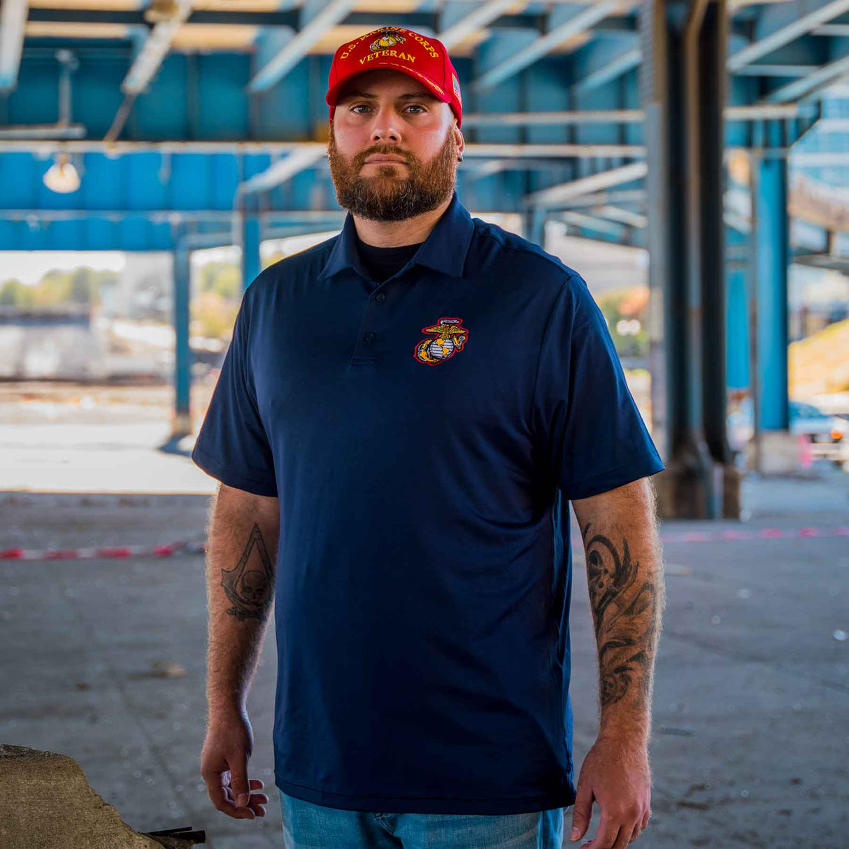 Under Armour Tech Polo With EGA - SGT GRIT