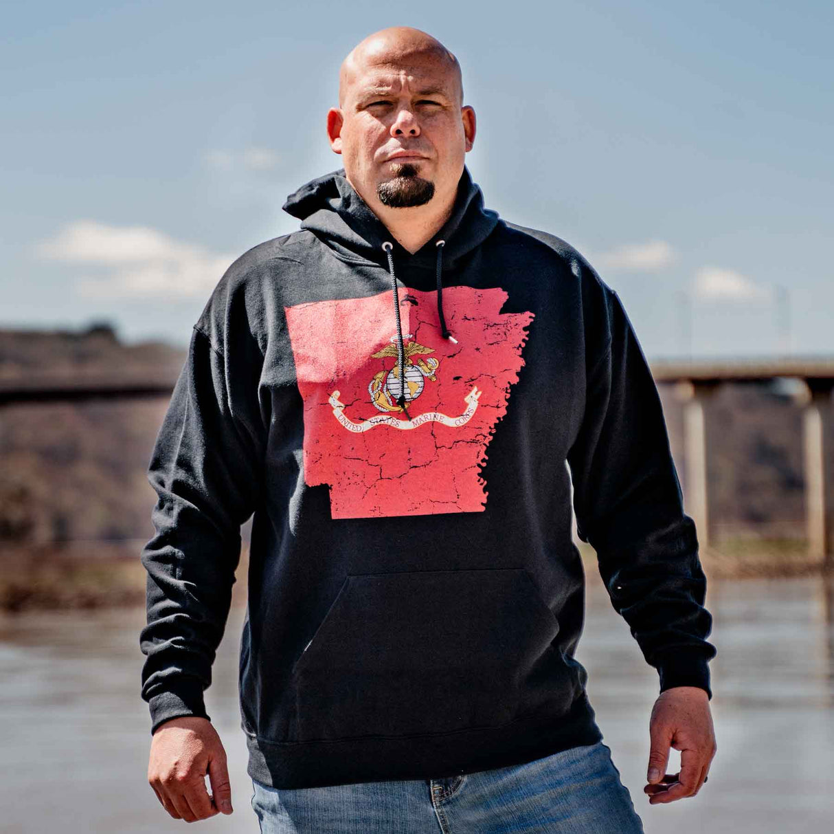 USMC Flag Choose Your State Hoodie - SGT GRIT