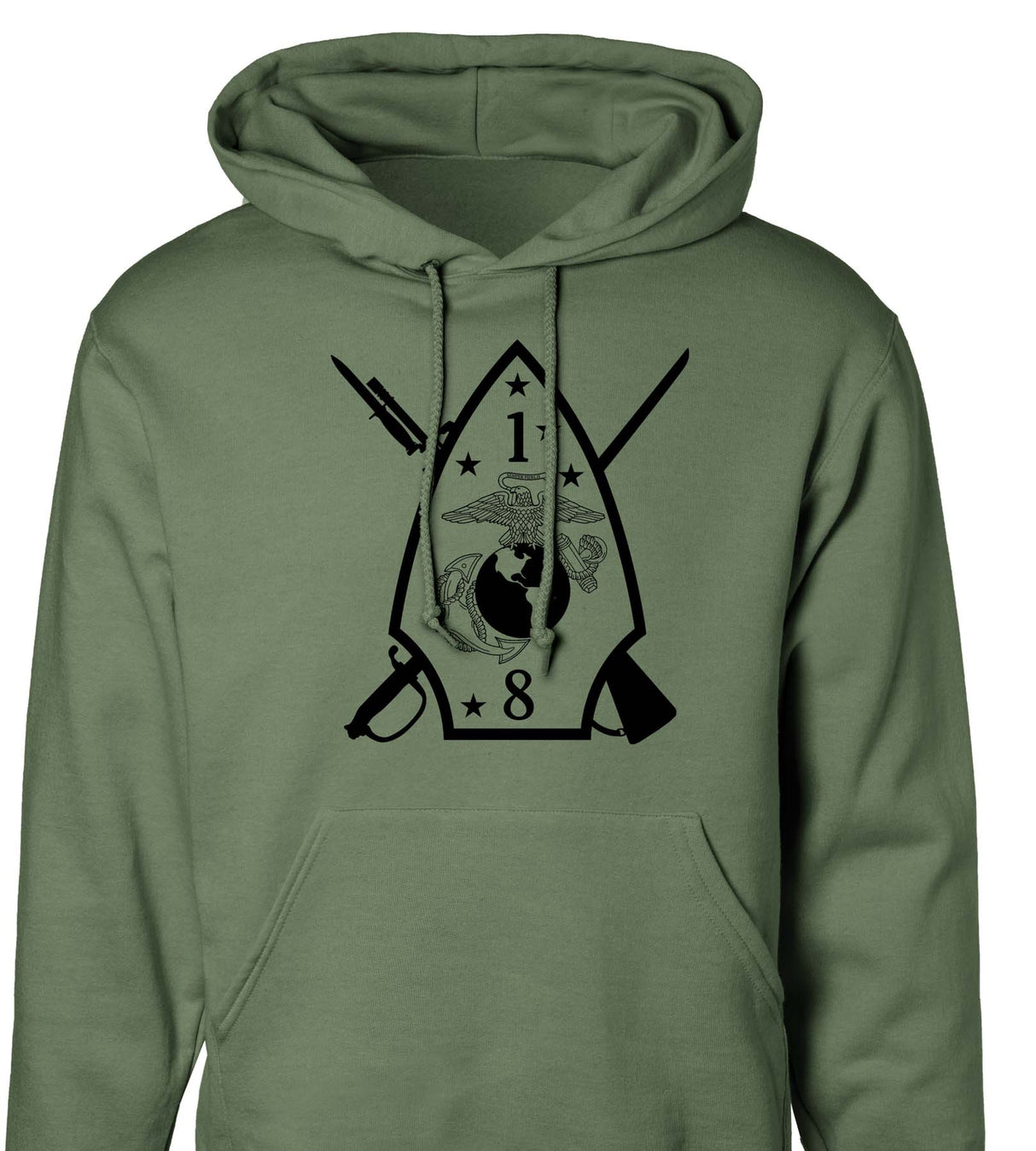 1st Battalion 8th Marines Hoodie - SGT GRIT