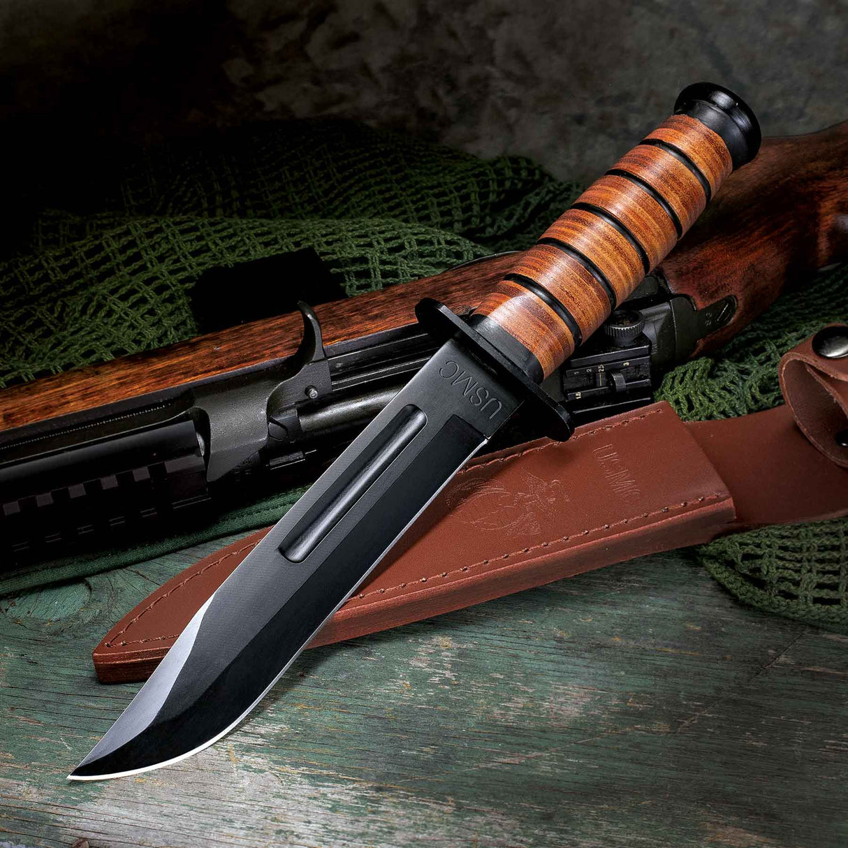 USMC Straight Edge Knife - SGT GRIT