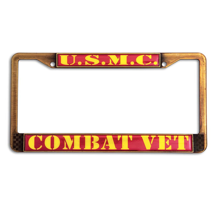 USMC Combat Vet License Plate Frame - SGT GRIT