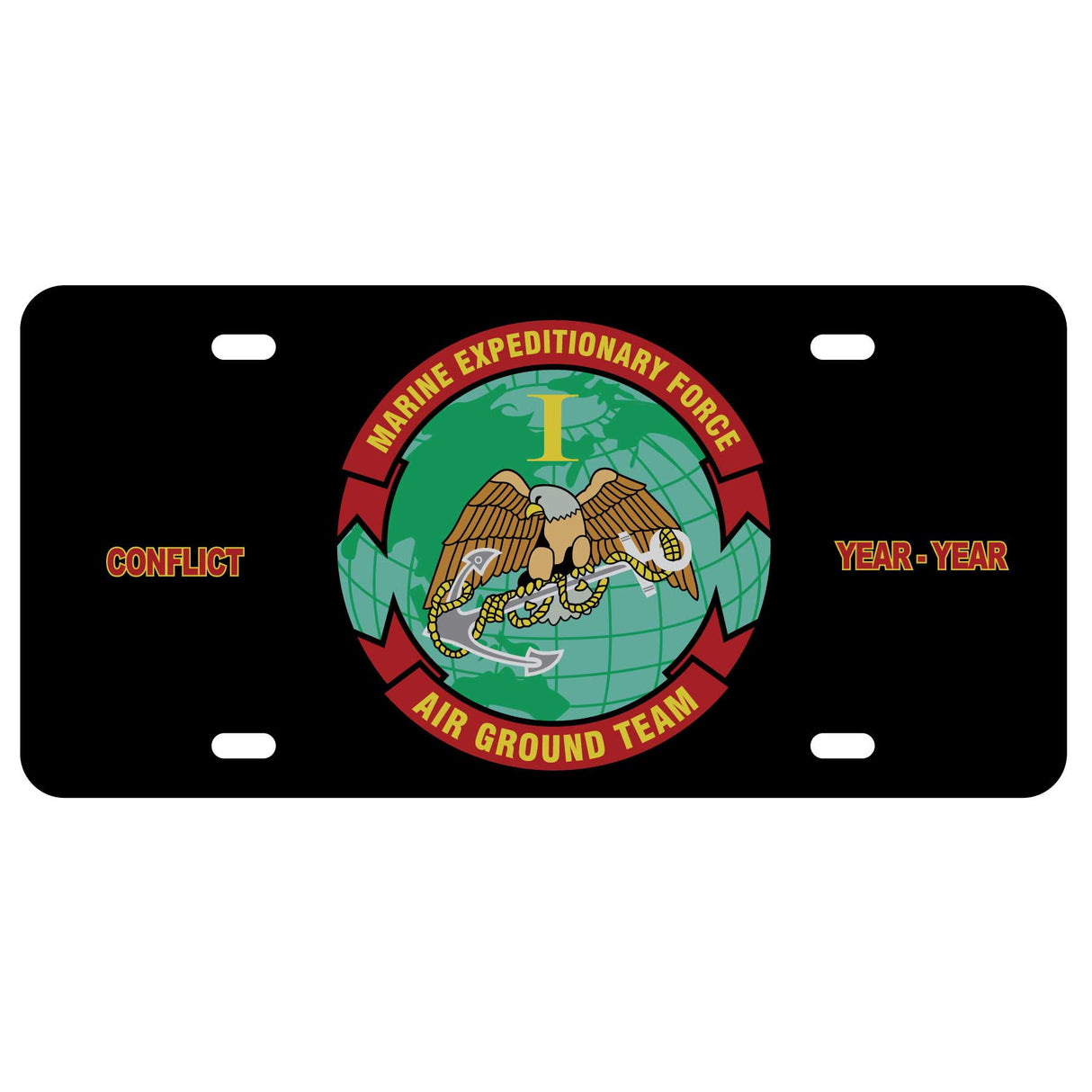 1st MEF Air Ground Team License Plate - SGT GRIT