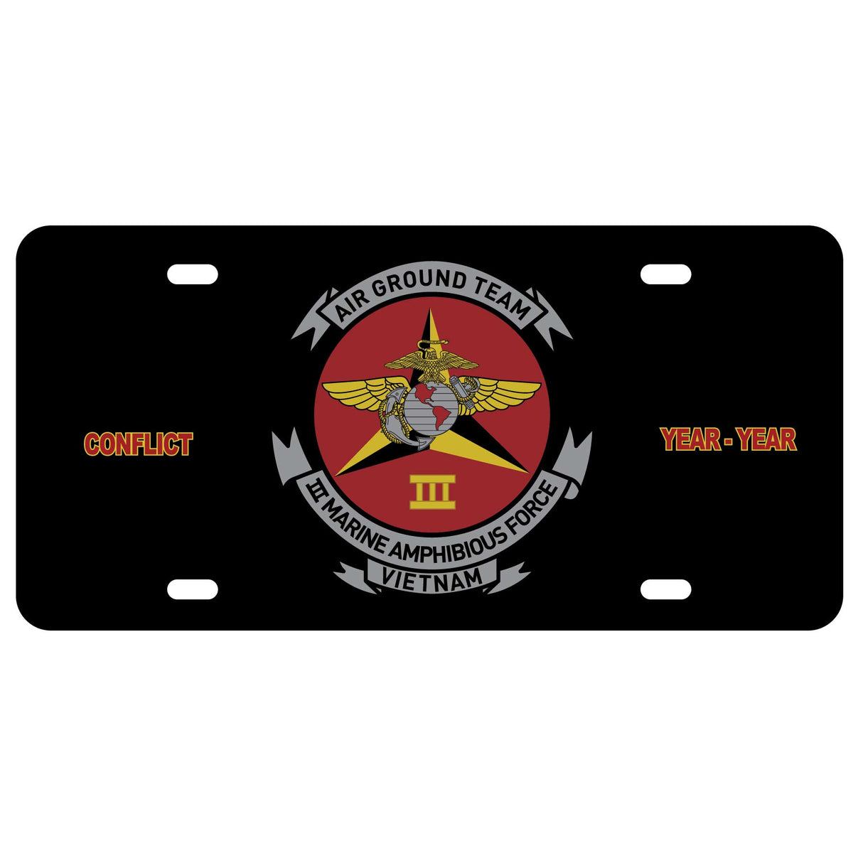 III MAF Air Ground Team Vietnam License Plate - SGT GRIT
