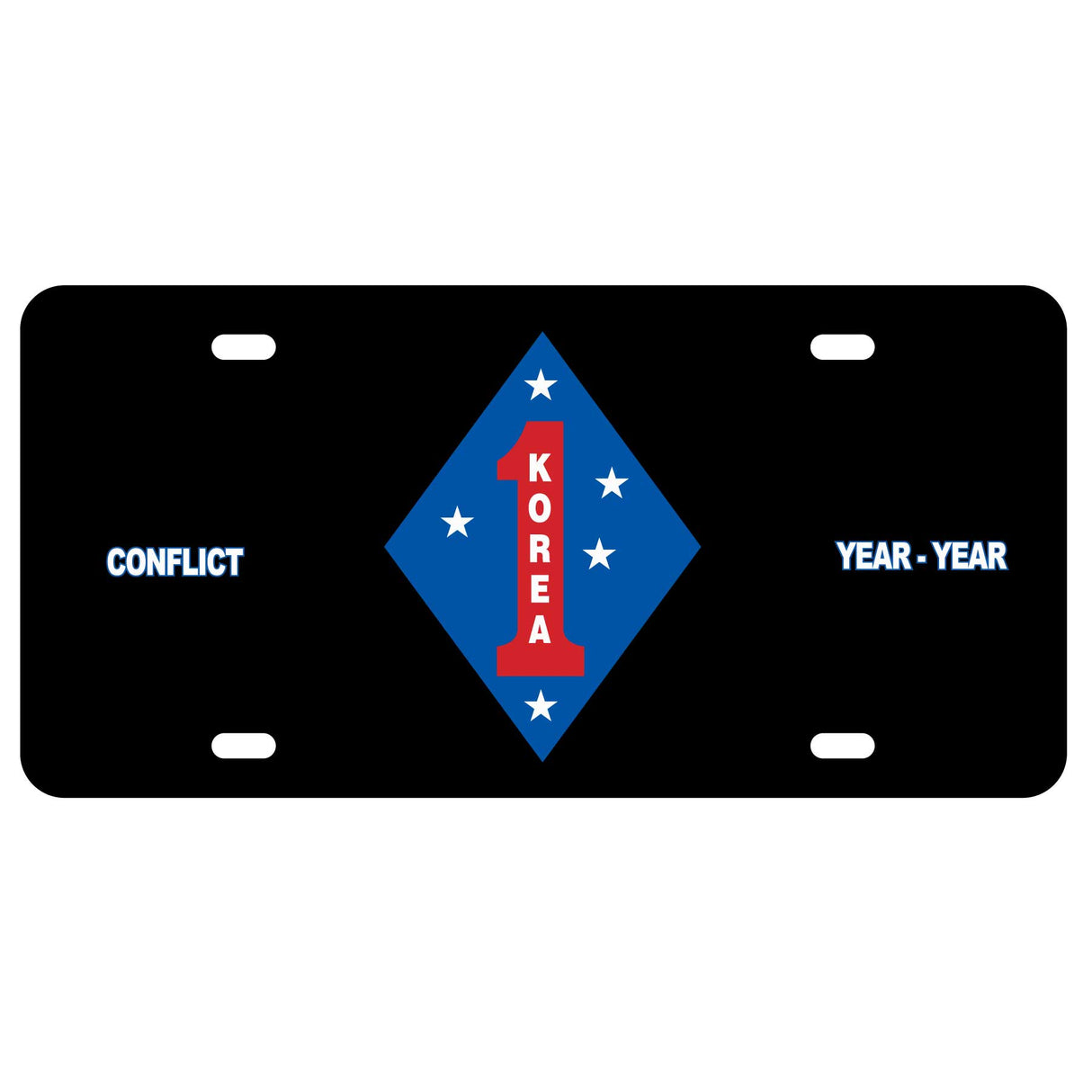 Korea 1st Marine Division License Plate - SGT GRIT