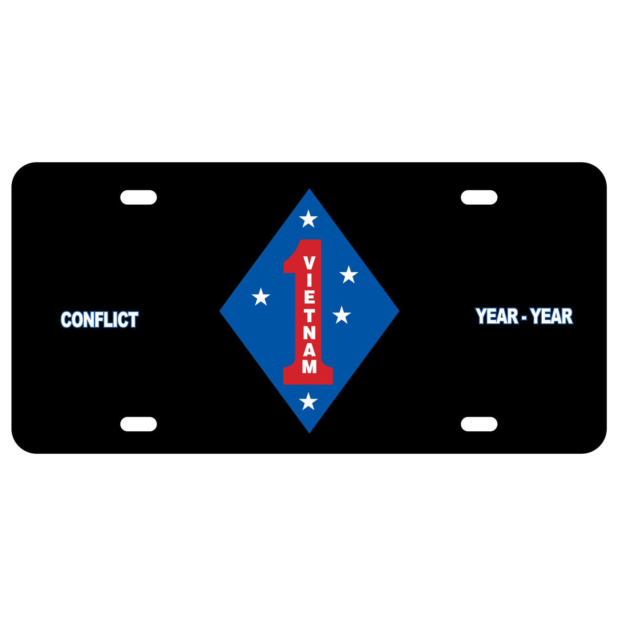 Vietnam 1st Marine Division License Plate - SGT GRIT