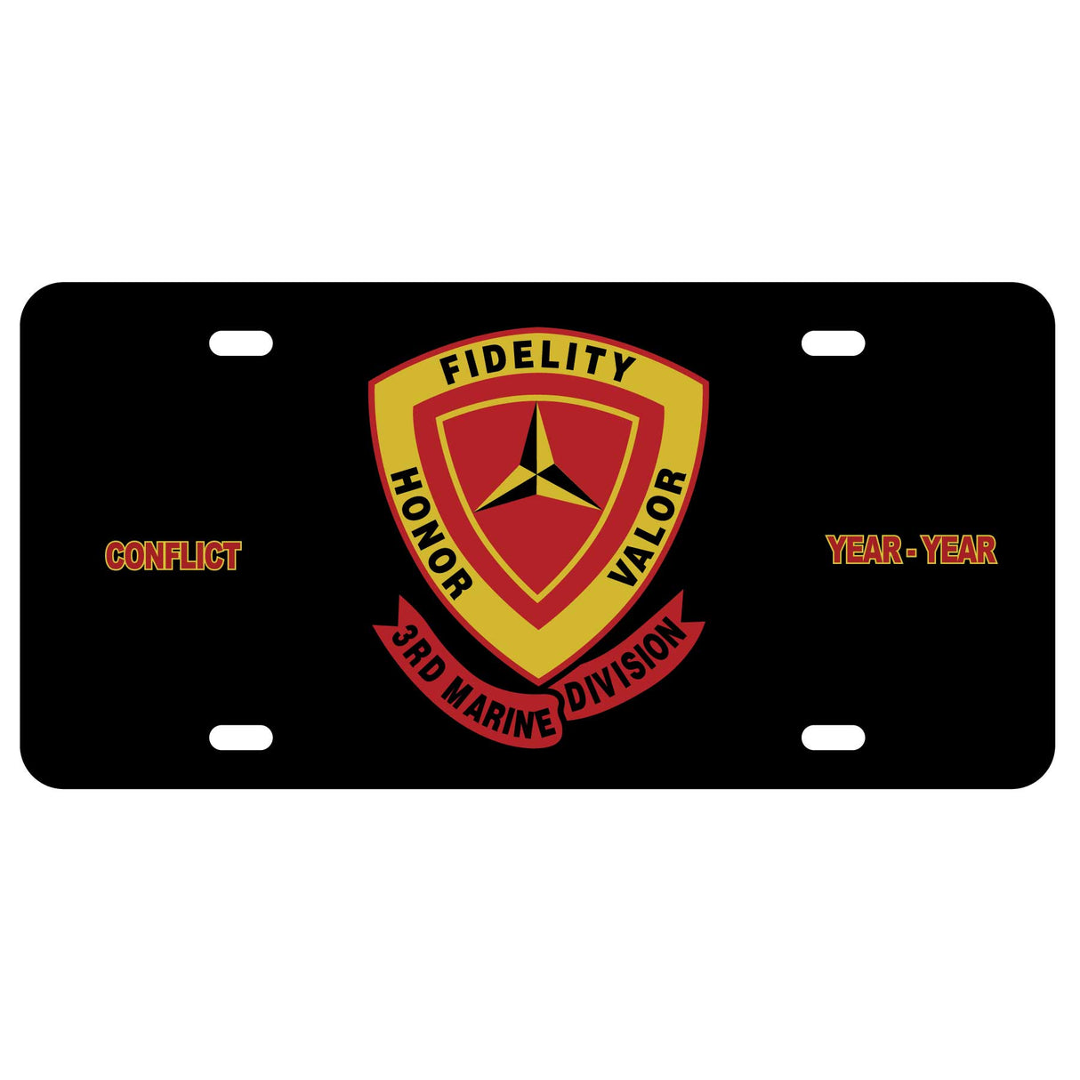 3rd Marine Division License Plate - SGT GRIT