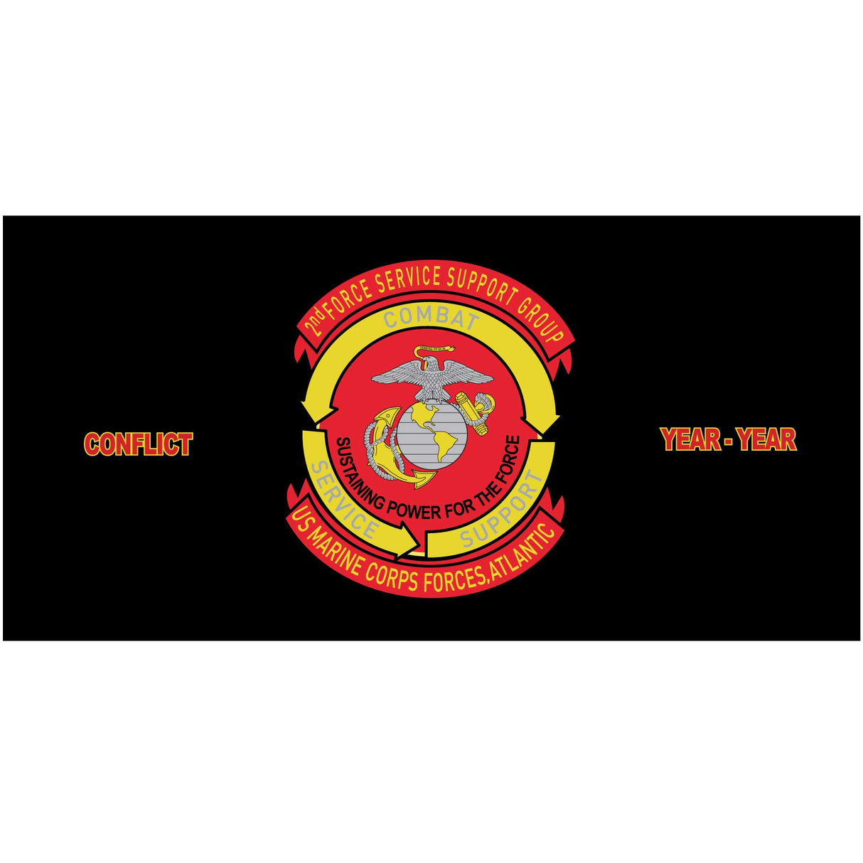 2nd FSSG US Marine Corps Forces Atlantic License Plate - SGT GRIT