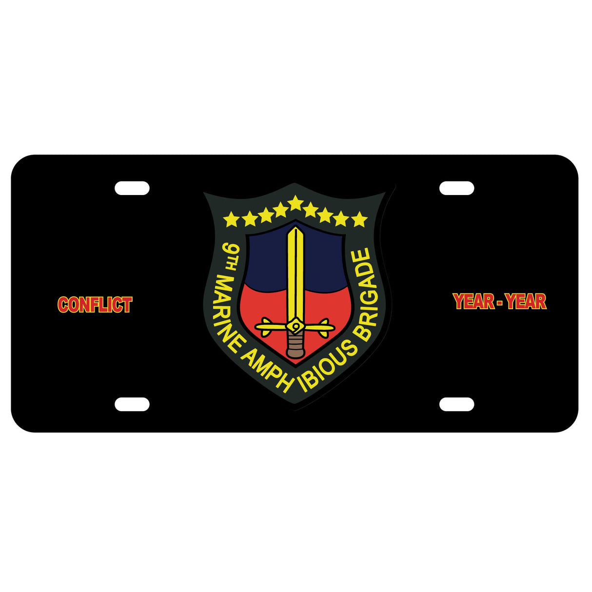 9th Marine Amphibious Brigade License Plate - SGT GRIT