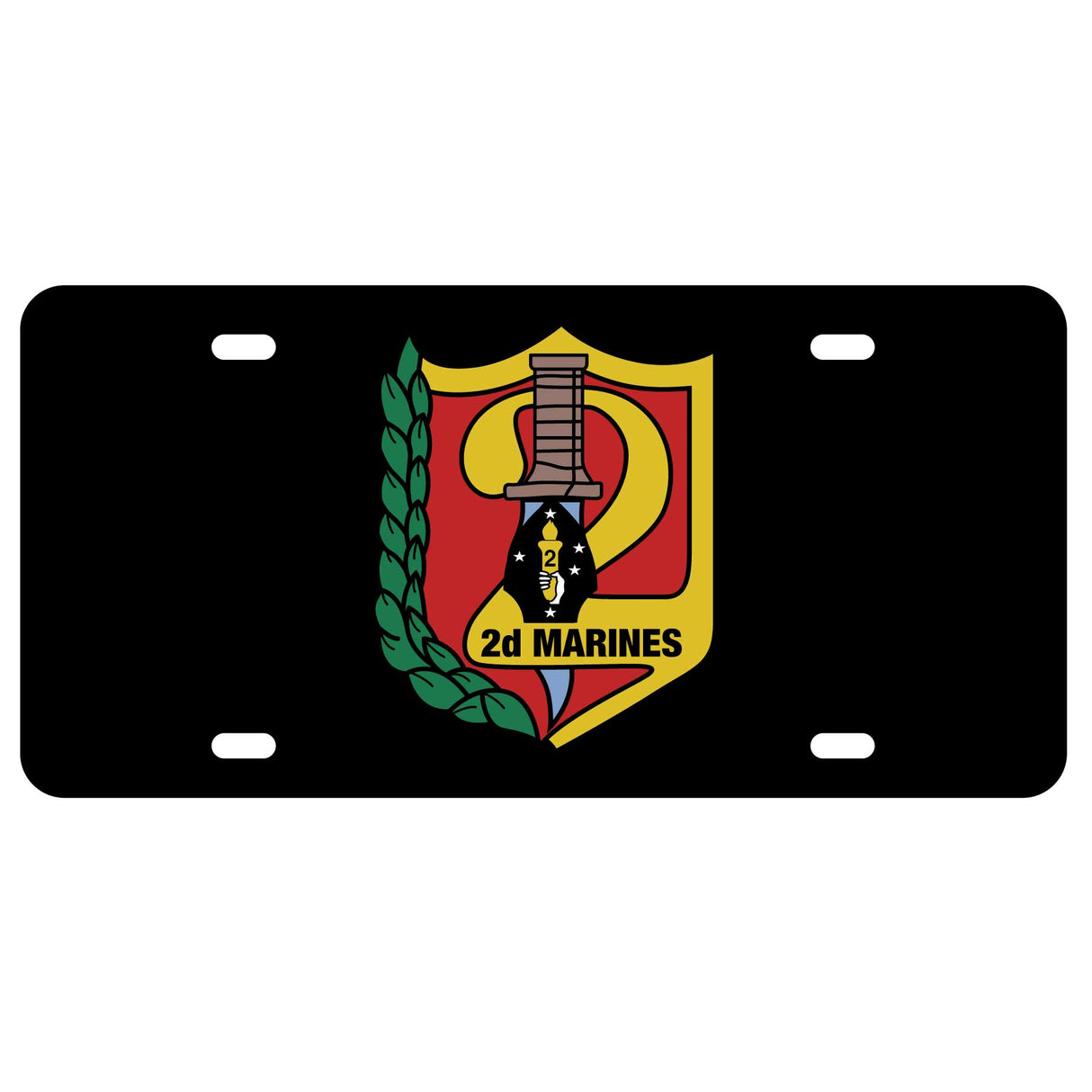 2nd Marines Regimental License Plate - SGT GRIT