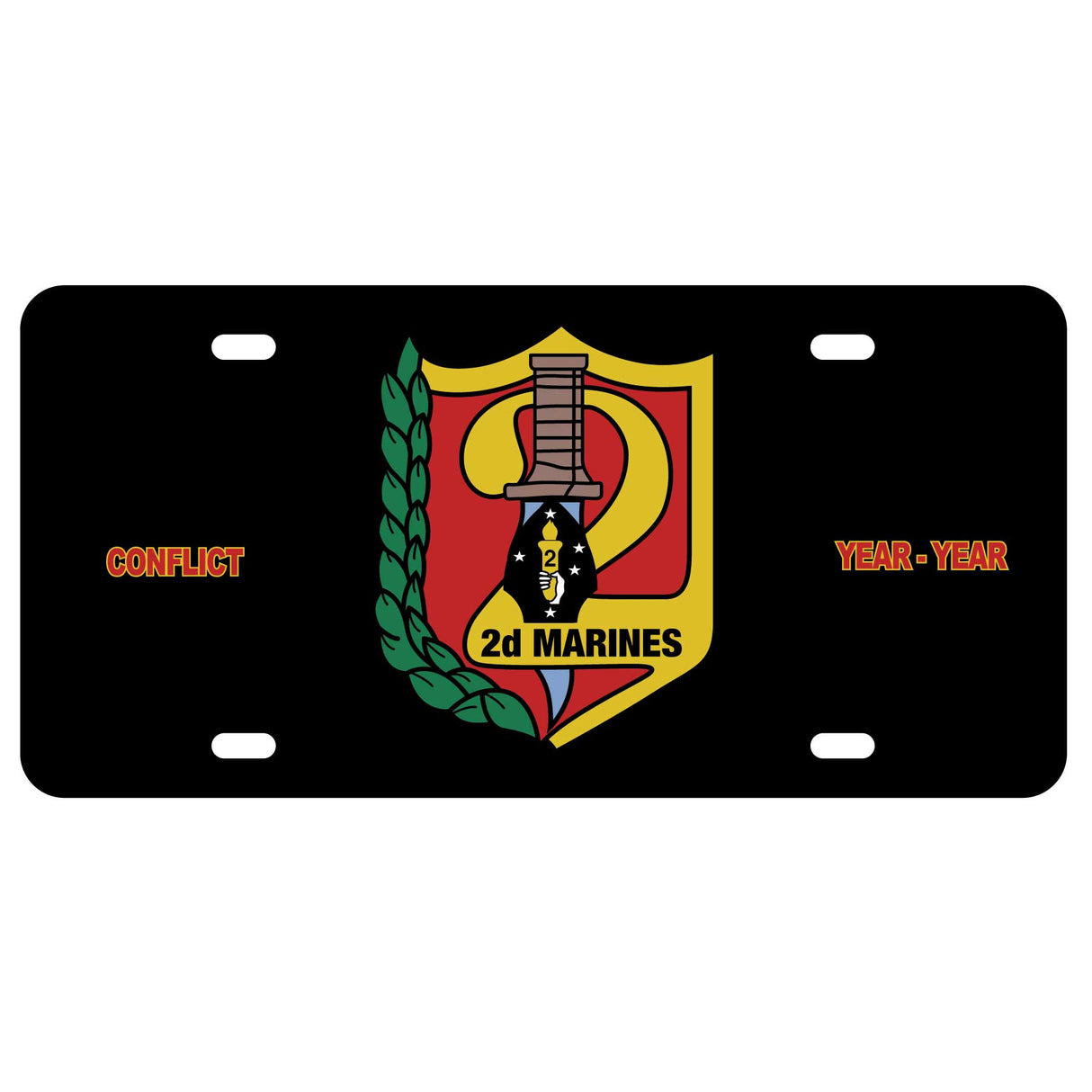 2nd Marines Regimental License Plate - SGT GRIT