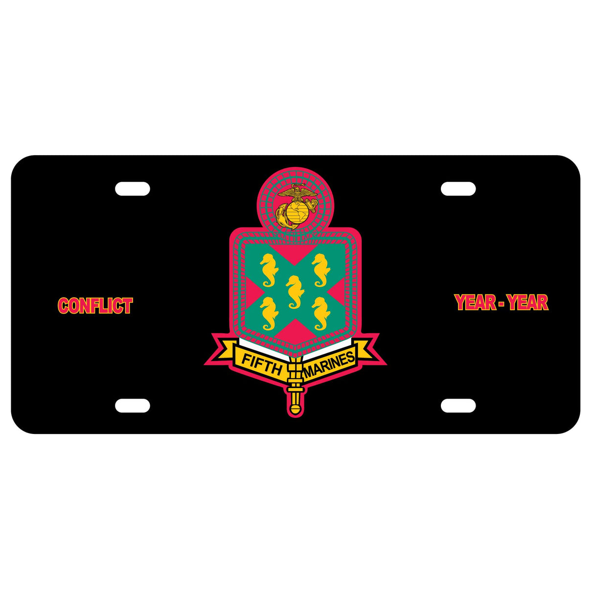 5th Marines Regimental License Plate - SGT GRIT