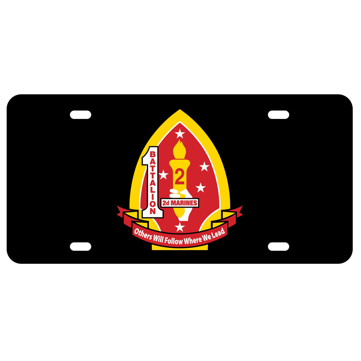 1st Battalion 2nd Marines License Plate - SGT GRIT
