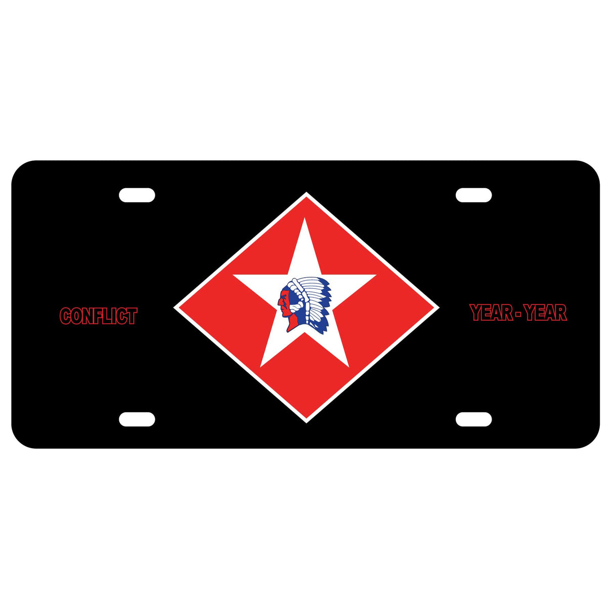 1st Battalion 6th Marines License Plate - SGT GRIT