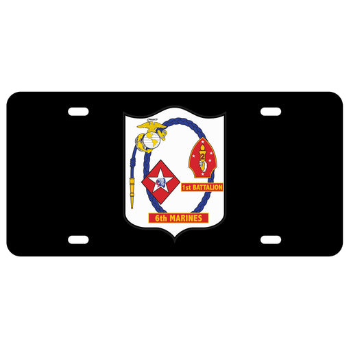 1st Battalion 6th Marine License Plate - SGT GRIT