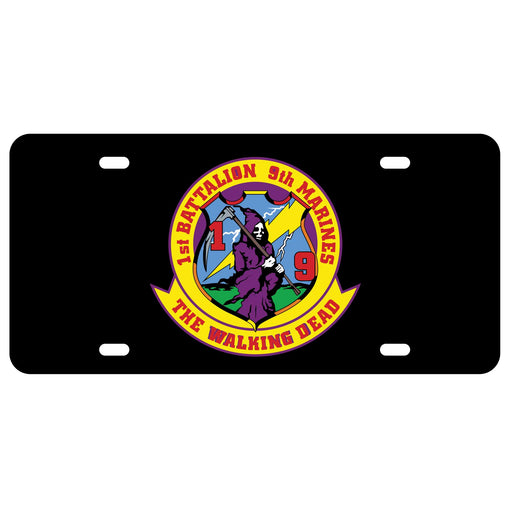 1st Battalion 9th Marines License Plate - SGT GRIT