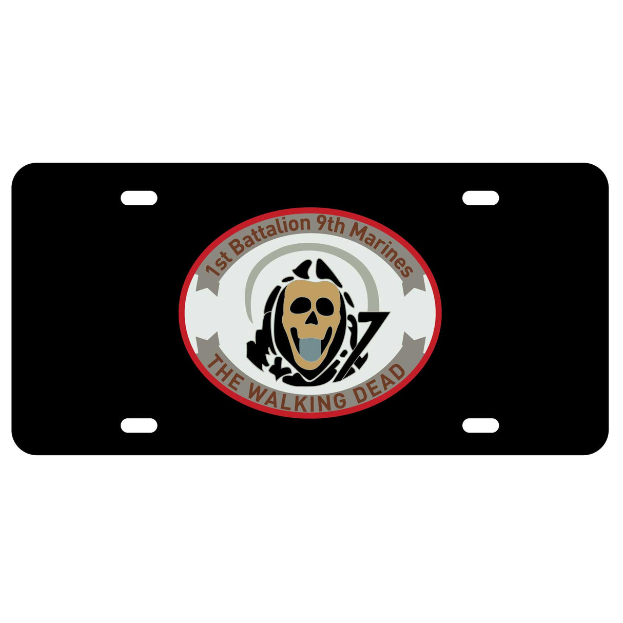 1st Battalion 9th Marines (Allternate Design) License Plate - SGT GRIT
