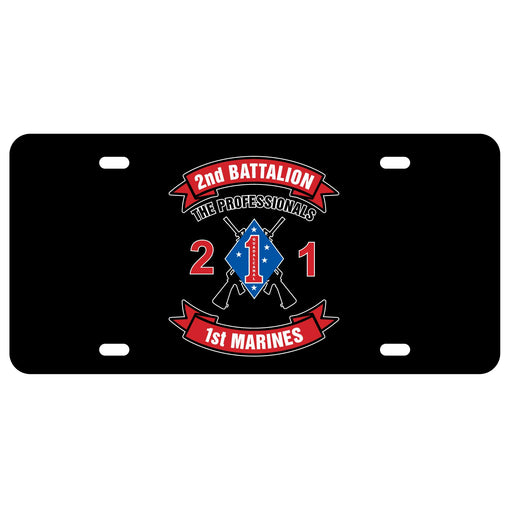 2nd Battalion 1st Marines License Plate - SGT GRIT