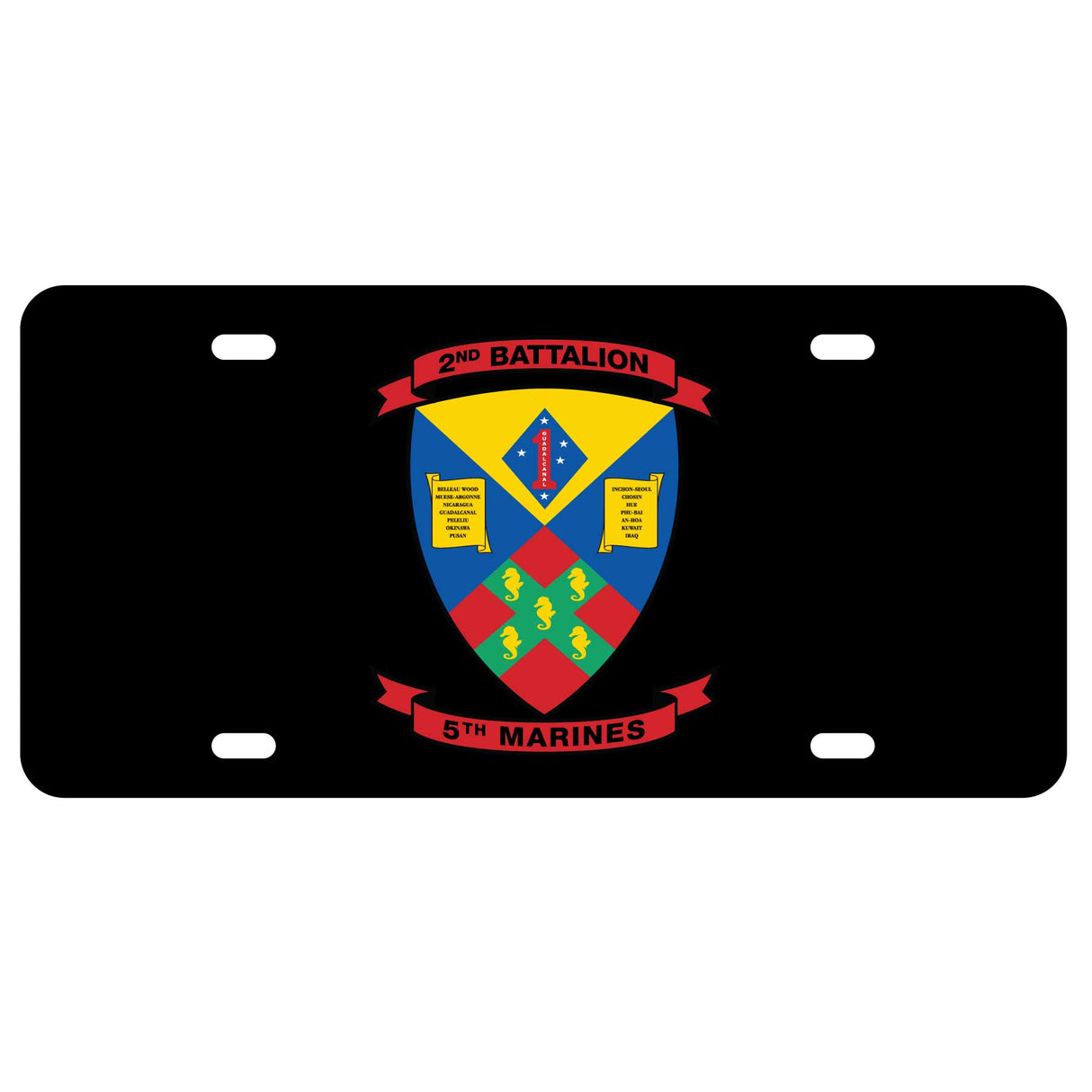 2nd Battalion 5th Marines License Plate - SGT GRIT