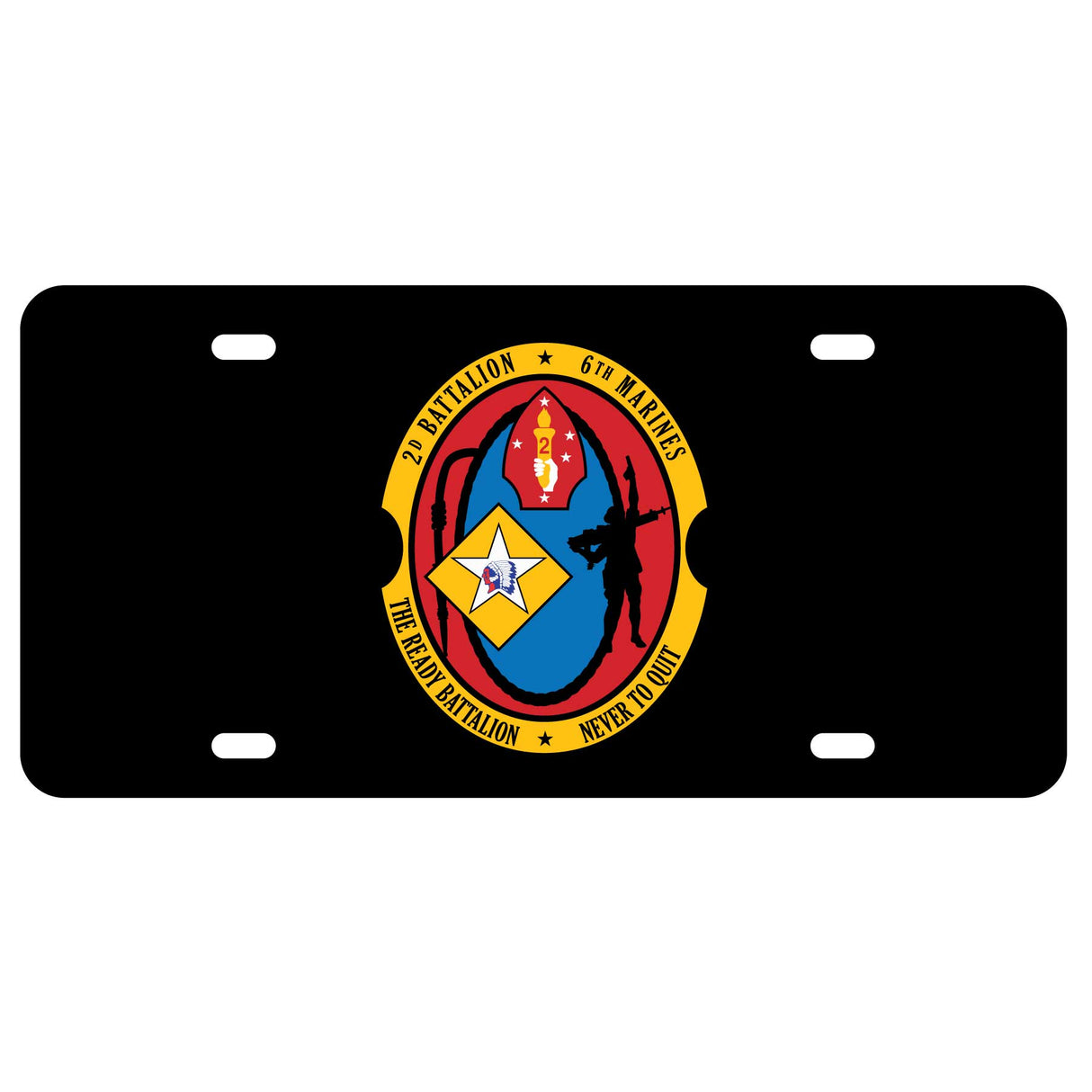 2nd Battalion 6th Marines License Plate - SGT GRIT