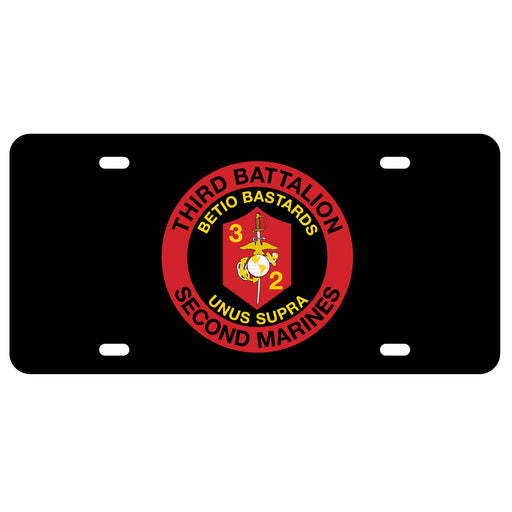 3rd Battalion 2nd Marines License Plate - SGT GRIT