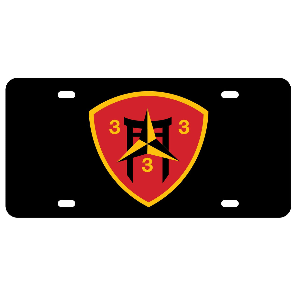 3rd Battalion 3rd Marines License Plate - SGT GRIT