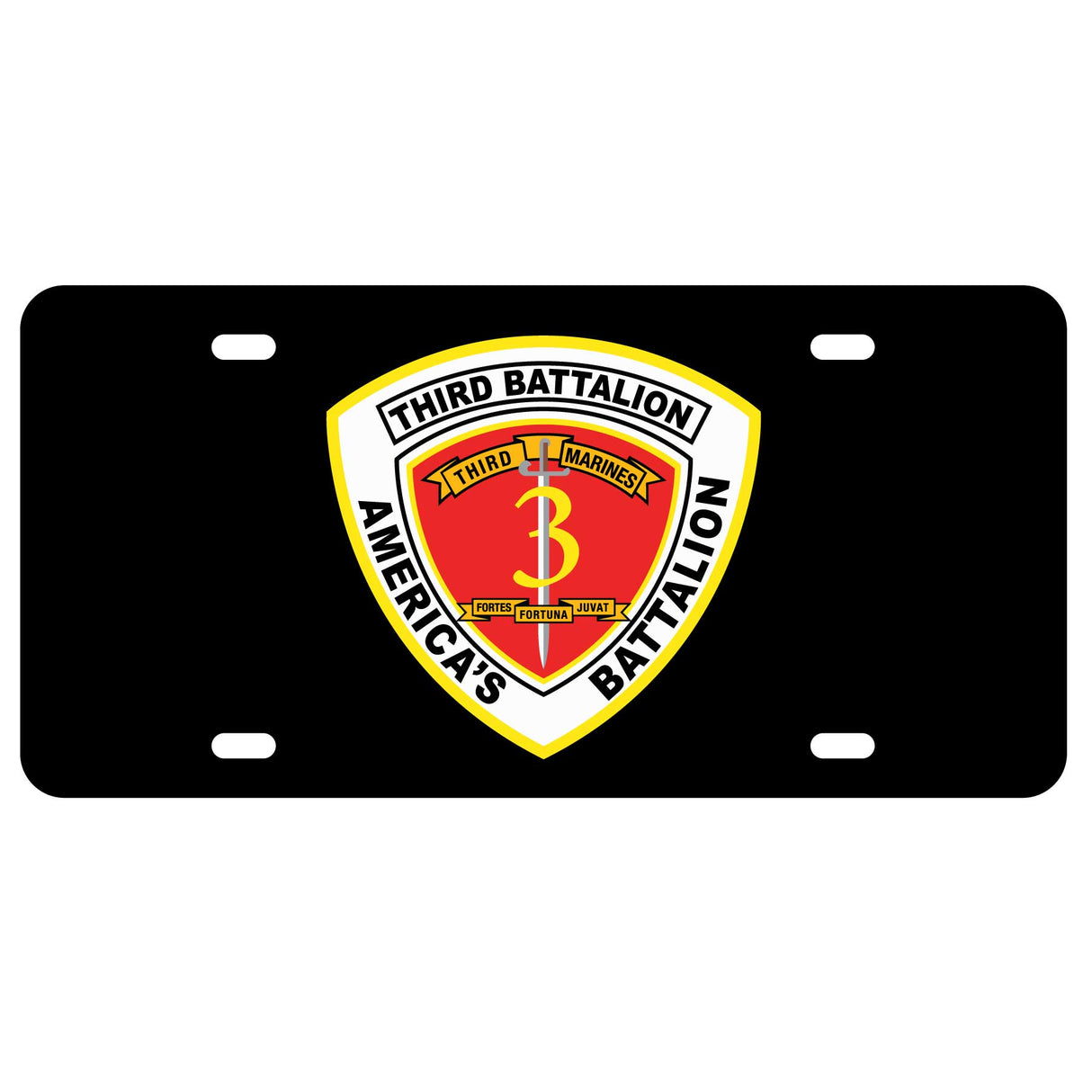 3rd Battalion 3rd Marines License Plate - SGT GRIT