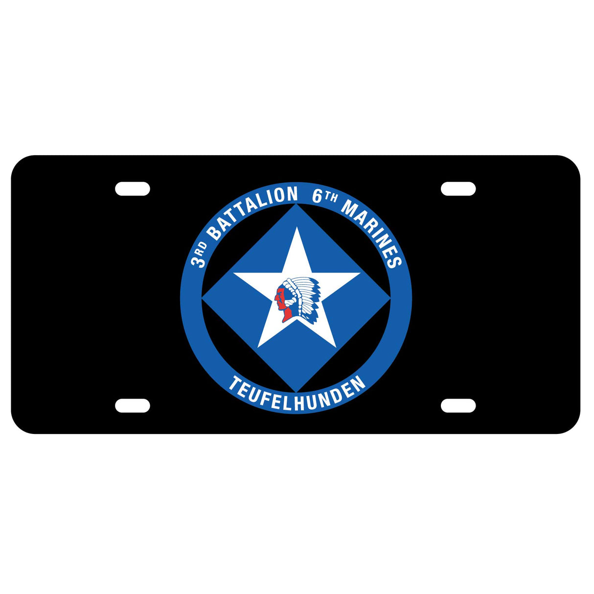 3rd Battalion 6th Marines License Plate - SGT GRIT