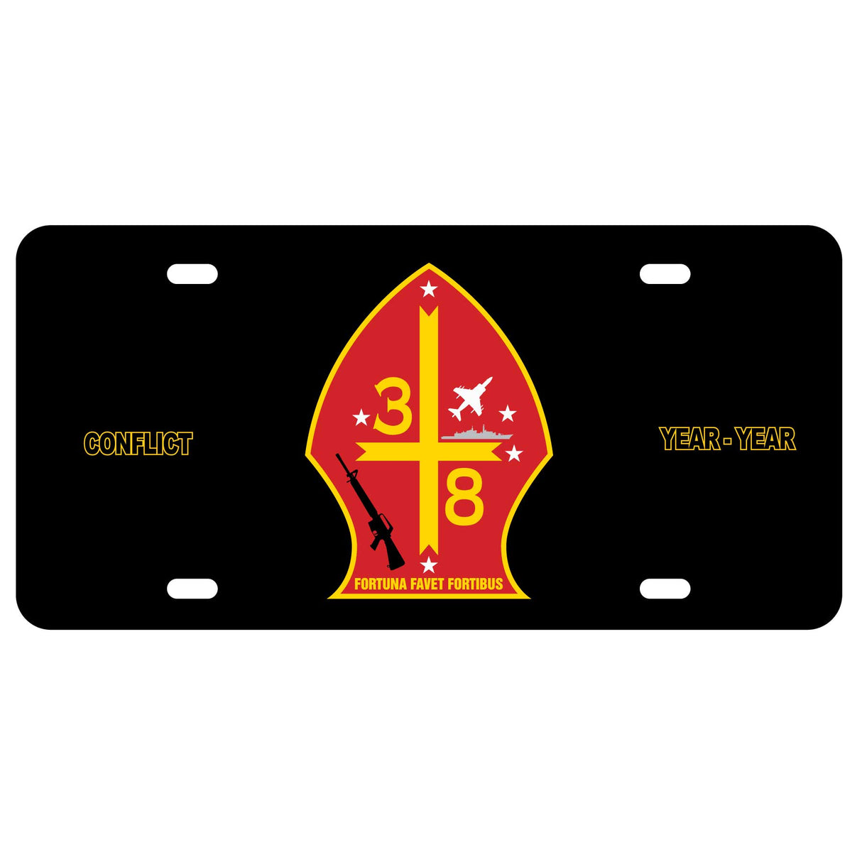 3rd Battalion 8th Marines License Plate - SGT GRIT