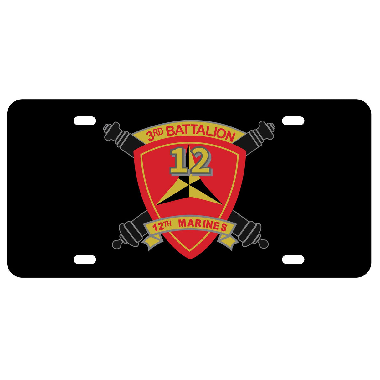 3rd Battalion 12th Marines License Plate - SGT GRIT