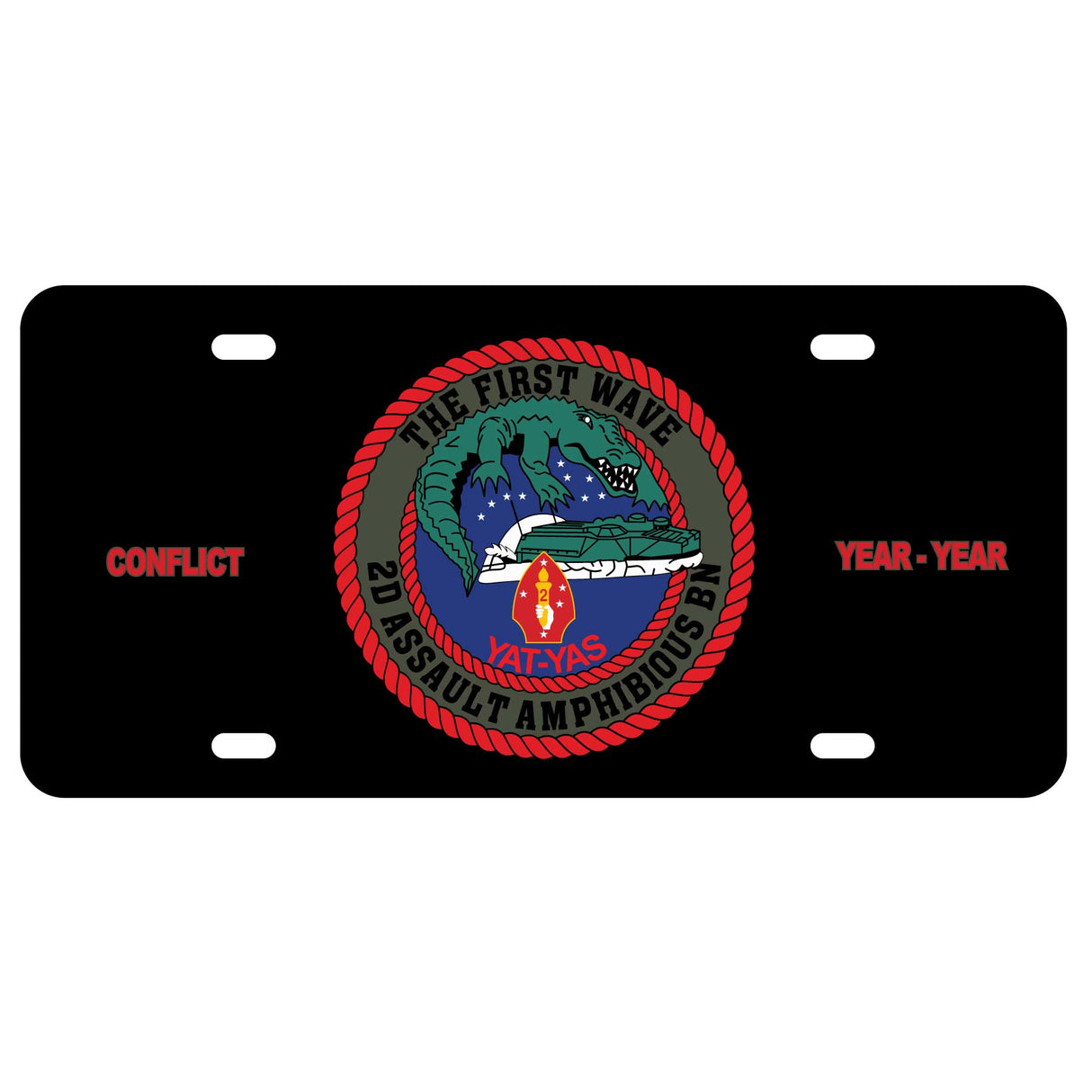 2nd Assualt Amphibious Battalion License Plate - SGT GRIT