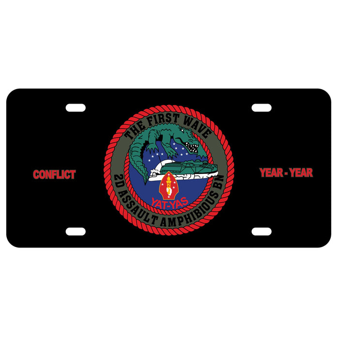 2nd Amphibious Assault Battalion License Plate - SGT GRIT