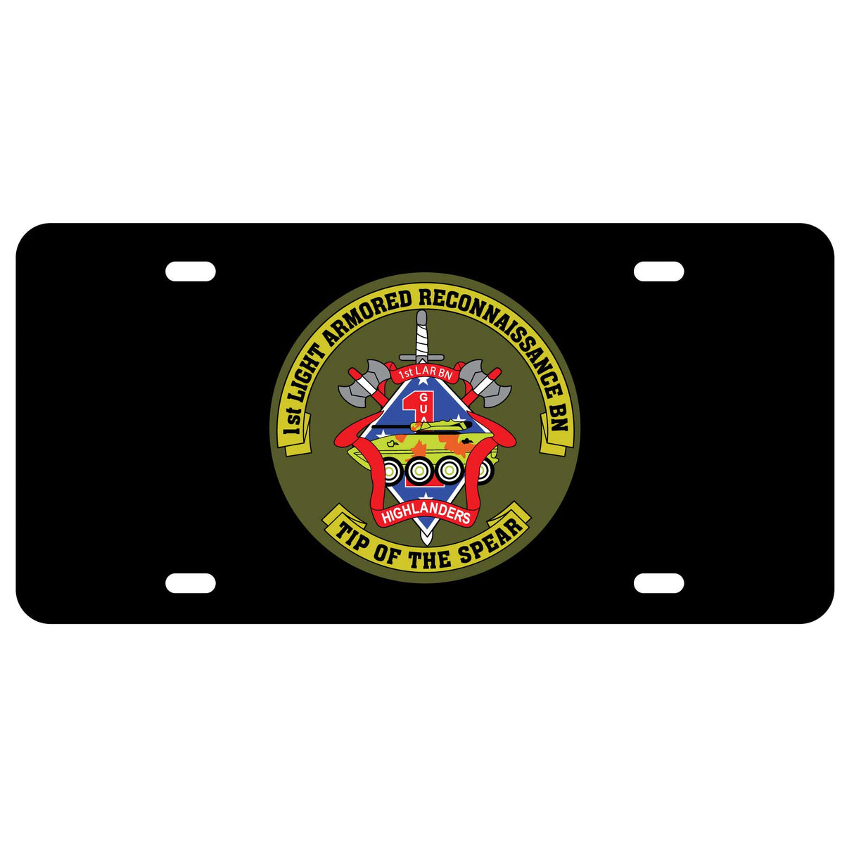 1st LAR Battalion License Plate - SGT GRIT
