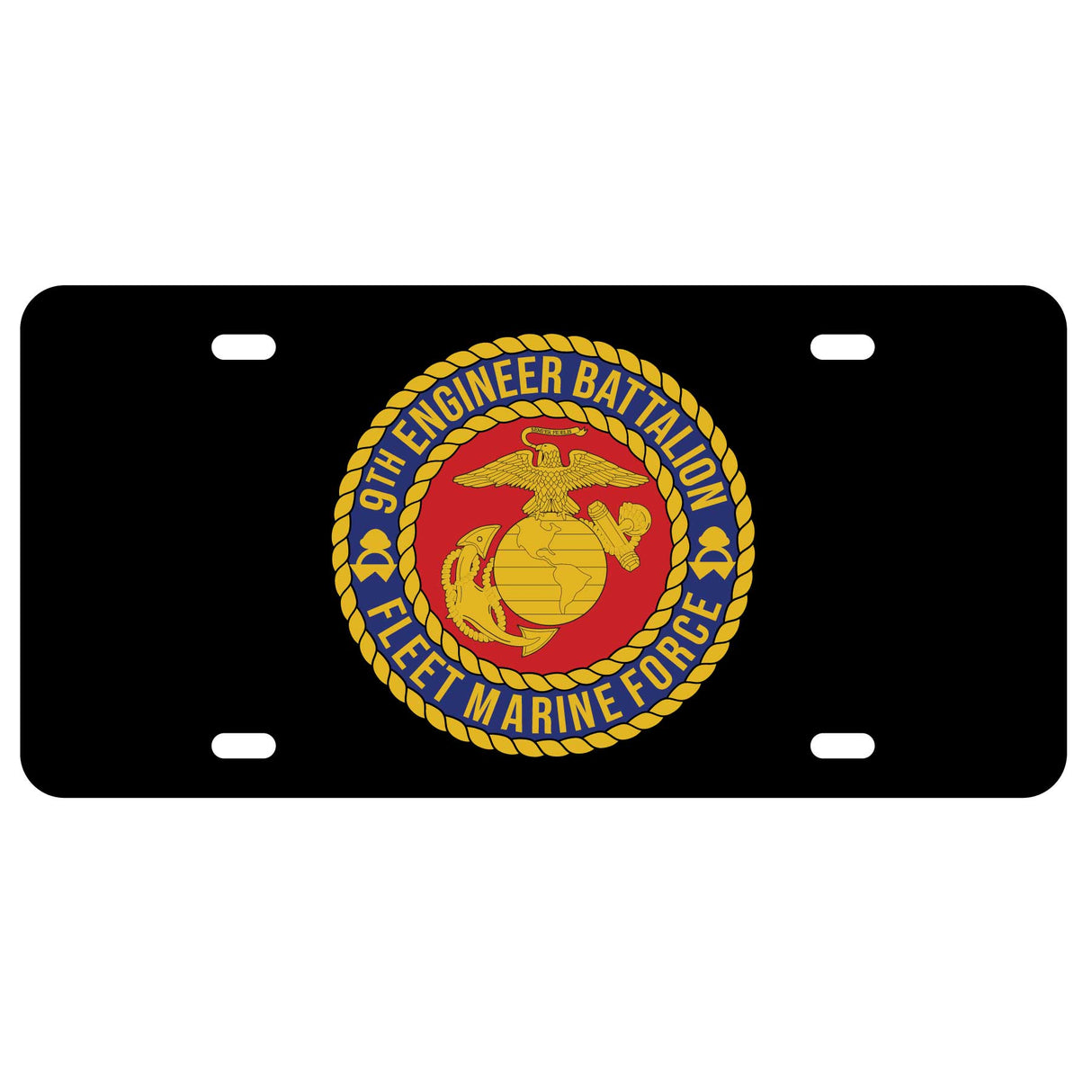 9th Marine Engineer Battalion License Plate - SGT GRIT