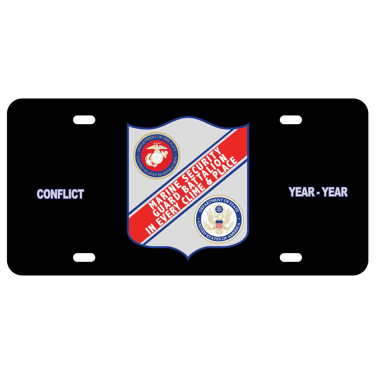 Marine Security Guard Battalion License Plate - SGT GRIT