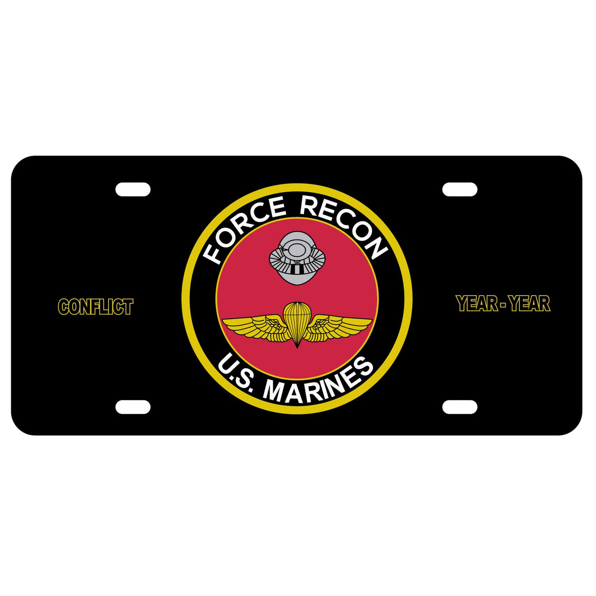 Force Recon US Marines License Plate - SGT GRIT
