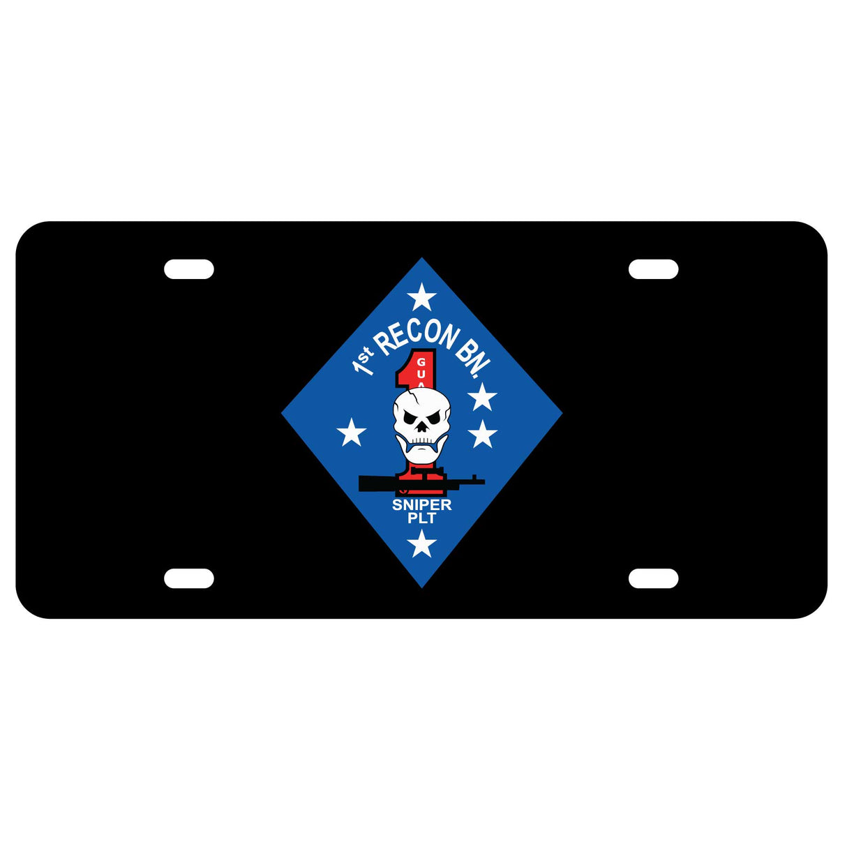 1st Recon Battalion Sniper Platoon License Plate - SGT GRIT