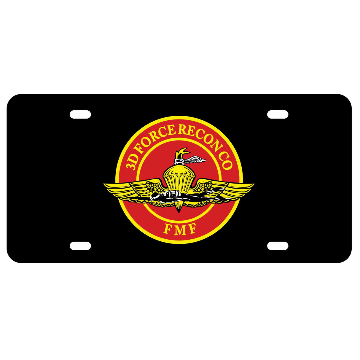 3rd Force Recon FMF License Plate - SGT GRIT
