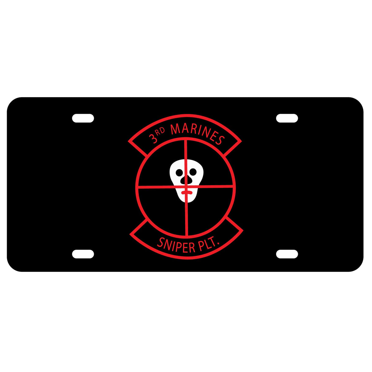 3rd Marines Sniper Platoon License Plate - SGT GRIT