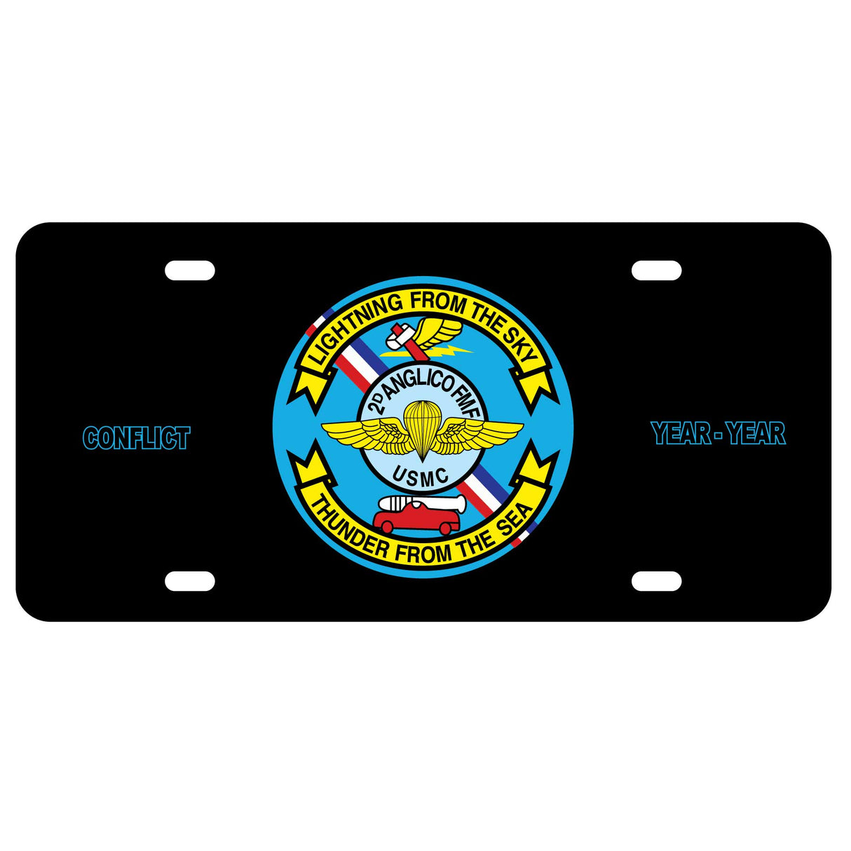 2D Anglico FMF License Plate - SGT GRIT