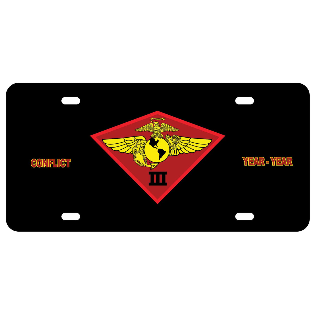 3rd Marine Air Wing License Plate - SGT GRIT