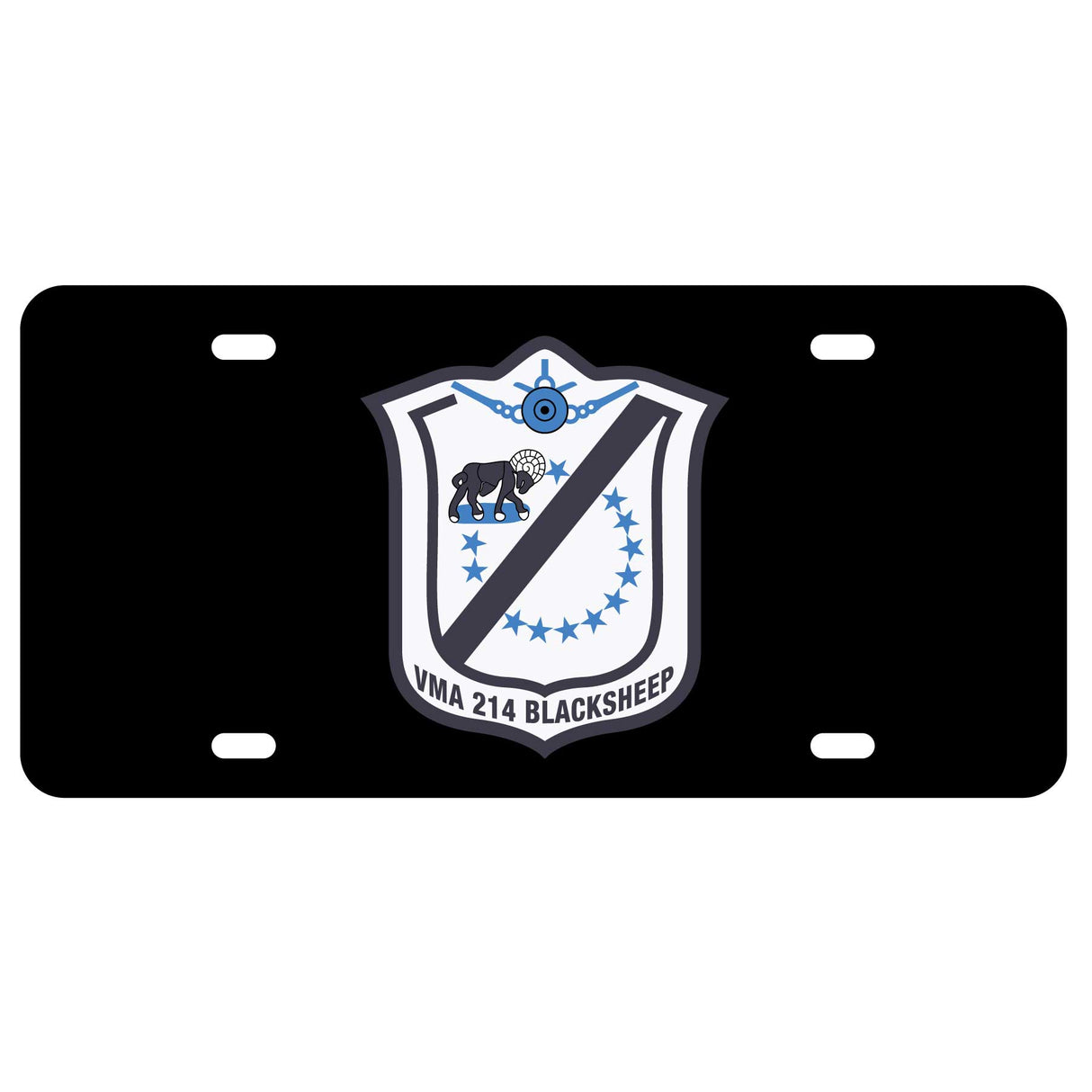 VMA-214 Blacksheep License Plate - SGT GRIT