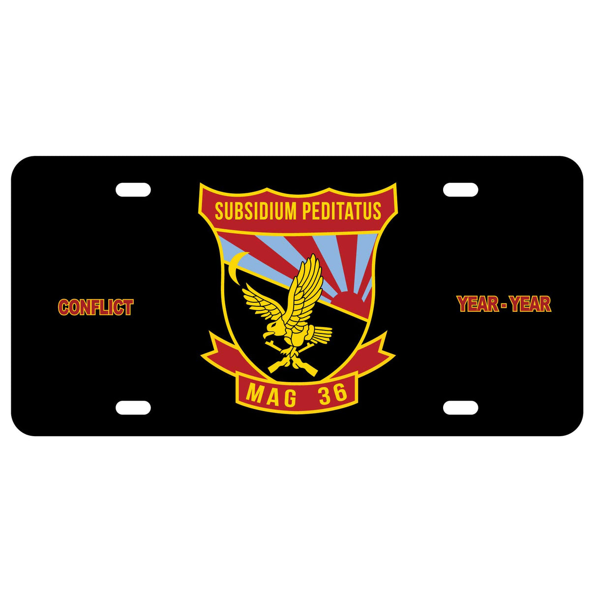 MAG-36 License Plate - SGT GRIT