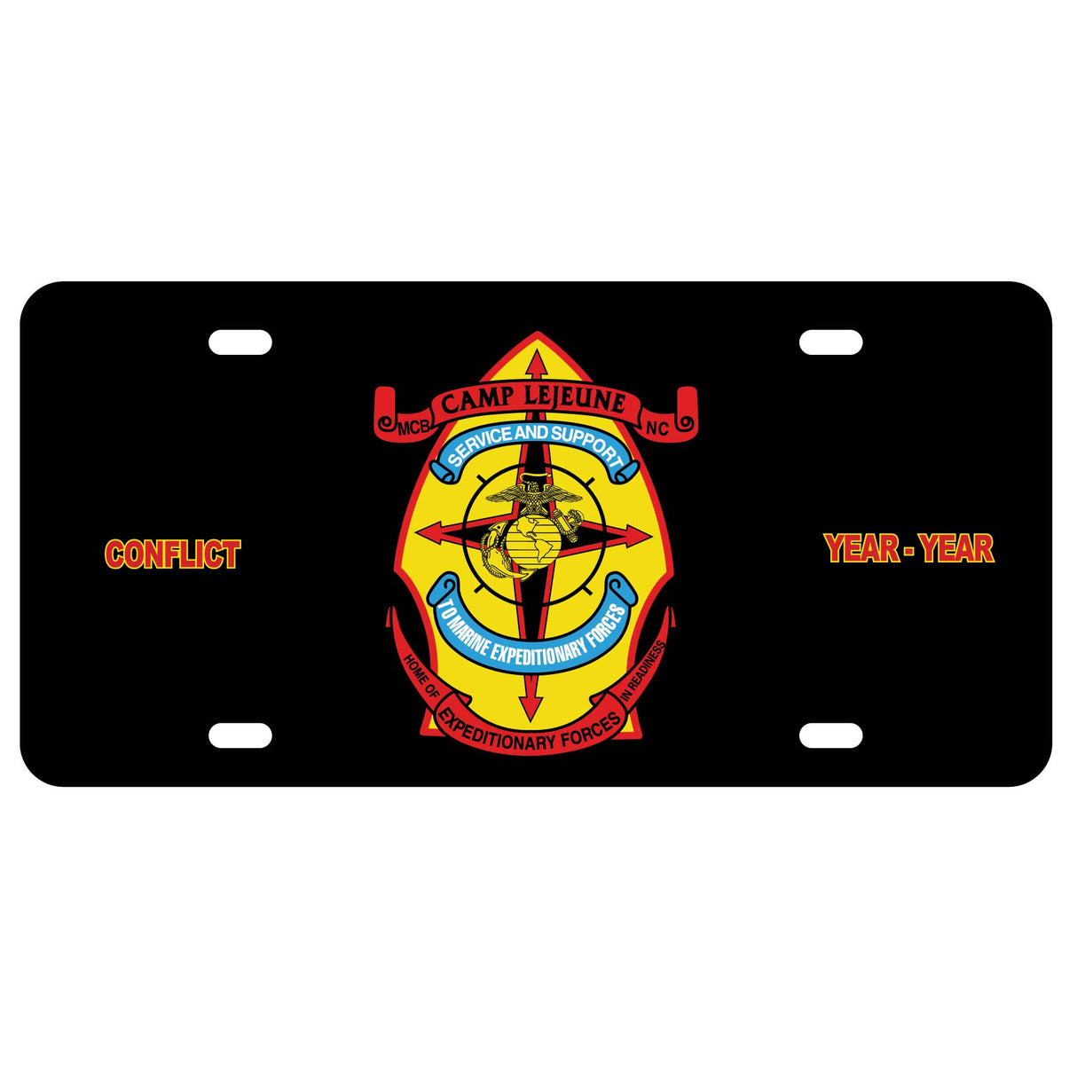 MCB Camp Lejeune License Plate - SGT GRIT