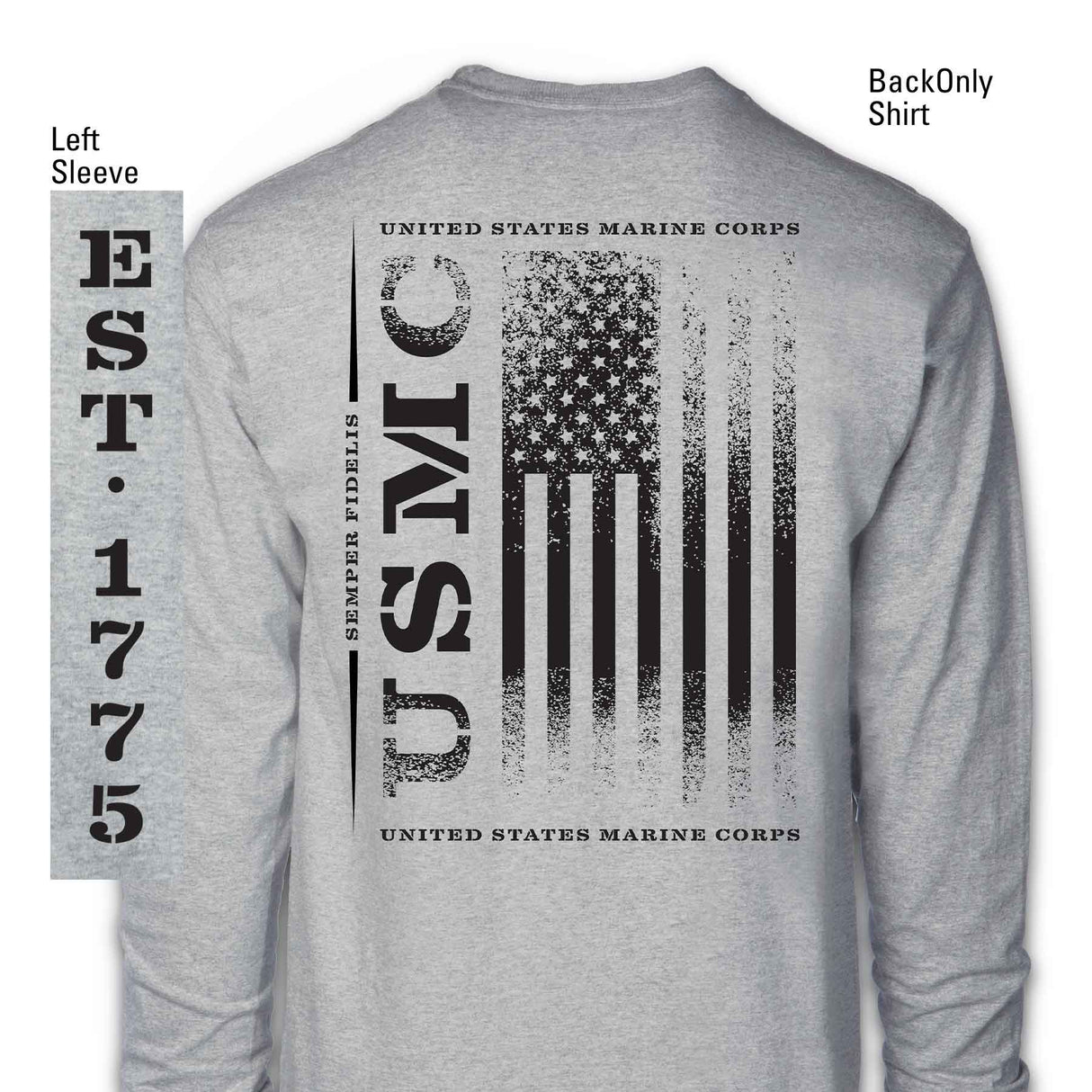 USA Flag Est. 1775 Long Sleeve - SGT GRIT