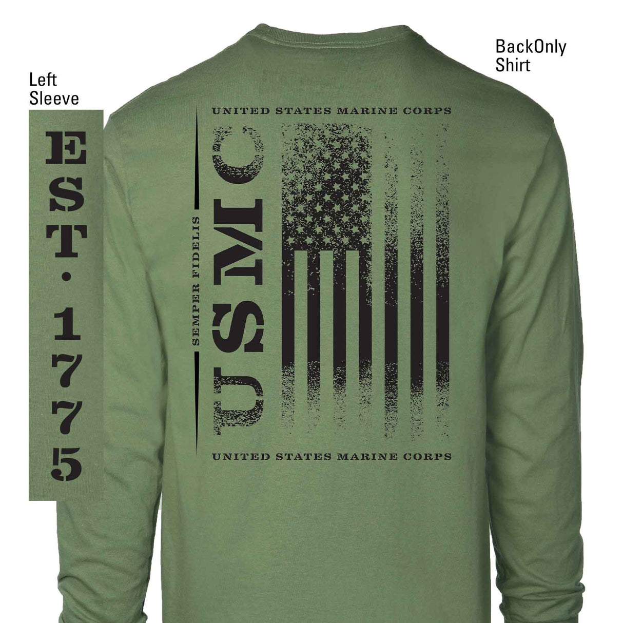 USA Flag Est. 1775 Long Sleeve - SGT GRIT