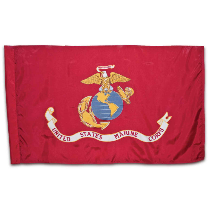 Marine Corps 5' x 3' Nylon Single-Sided Sleeved Flag - SGT GRIT